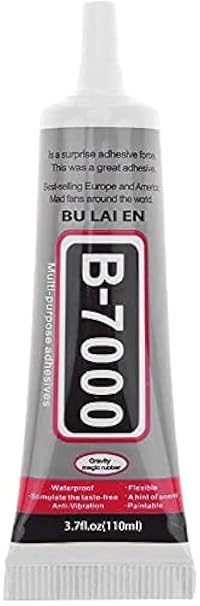 B-7000 110ML Adhesive, Multi-Function Glues Transperant Paste Adhesive Suitable for Phone Frame Bumper Jewelry Multi-Purpos,110ML/3.7fl.oz,with 3X Cleaning Cloth