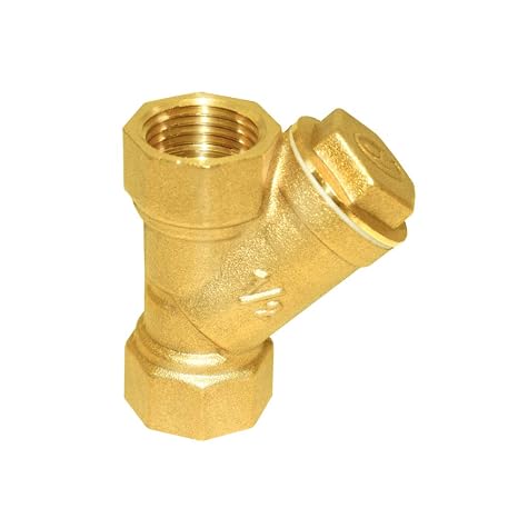 Joywayus Brass 3/4" Female Thread Y Shaped Strainer Filter Valve Pipe Fittings Adaptor Connector for Water Oil Separation