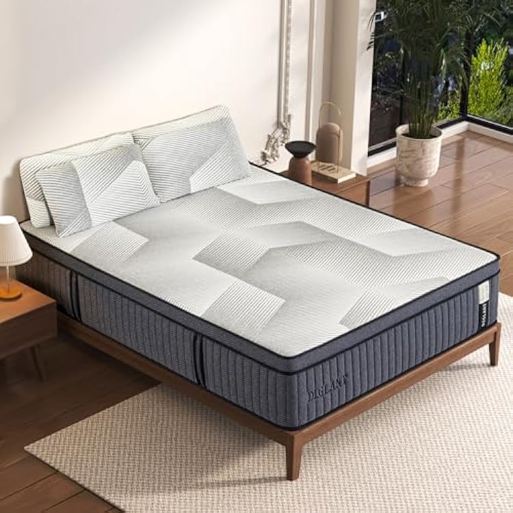 14Inch Hybrid Mattress - Soft Plush Supportive Memory Foam with Individual Pocket Springs - Full Size Mattress in a Box, CertiPUR-US Certified, 5475