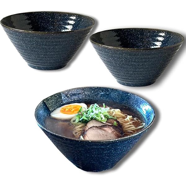 Donburi Kiln Dark Blue 3 Pieces, Rice Bowl, Mino Ware, Japanese Tableware, Made in Japan, Fashionable, Bowl, Udon, Soba, Rice Bowl, Udon, Soba, Rice Bowl, Made in Japan, Bowl, Tableware, Cafe Style,
