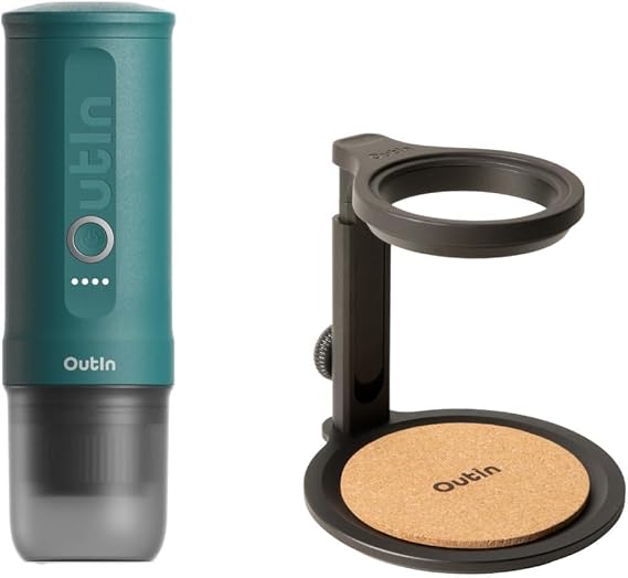 OutIn Nano Portable Electric Espresso Machine Removable Universal Coffee Drip Stand with Cork Pad