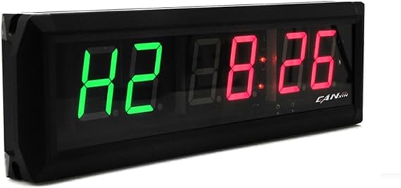 Workout Timer Wall Interval Clock, 2.3'' Gym Timer LED Interval Timer Training And Rest Time Alternate Countdown Stopwatch for Home Gym Fitness