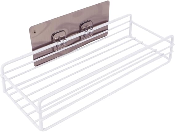 Iron Wall Mounted Storage Shelf for Bathroom and Kitchen Use