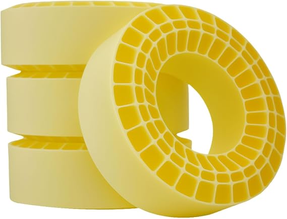 2.2" Silicone Rubber Insert Foam Fit 2.2 inch Wheel Tires 132-134mm (5.25" OD) for 1/10 Series RC Car Upgrades Part Yellow
