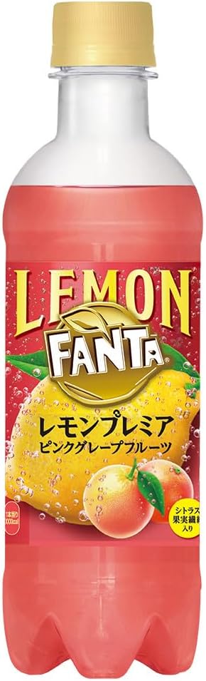 Coca-Cola Fanta Lemon Premier Pink Grapefruit, 12.8 fl oz 380 ml PET x 24 Bottles