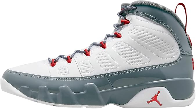 Men's Jordan 9 Retro Fire Red White/Fire Red-Cool Grey (CT8019 162) - 10.5