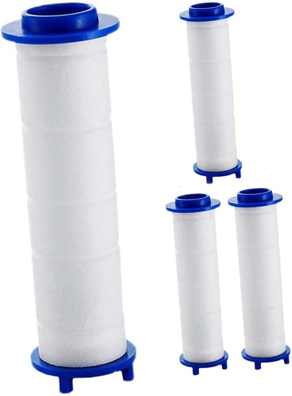 4 Pieces PP Cotton Filter for Shower,Water Filter Element Use for Shower Head Replacement Filter,Shower Water Purification 9.5cm Long