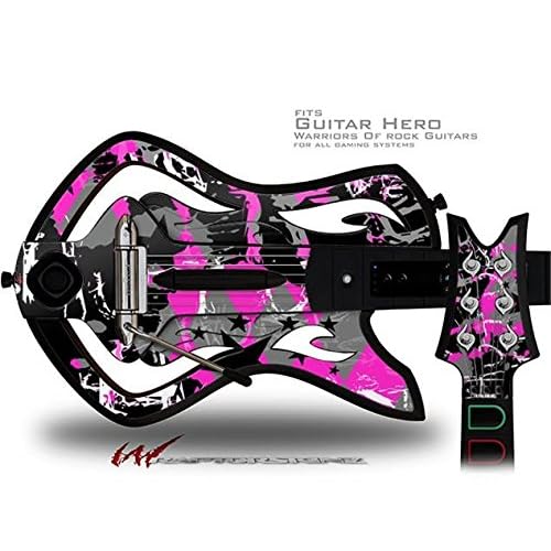 SceneKid Pink Decal Style Skin - fits Warriors Of Rock Guitar Hero Guitar GUITAR NOT INCLUDED