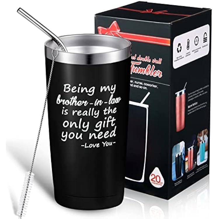 Gifts for Brother-in-law, Being My Brother-in-law Is Really The Only Gift You Need Coffee Mug, Brother In Law Birthday Christmas Gifts, 20 oz Vacuum Insulated Mug Tumbler with Gift Box
