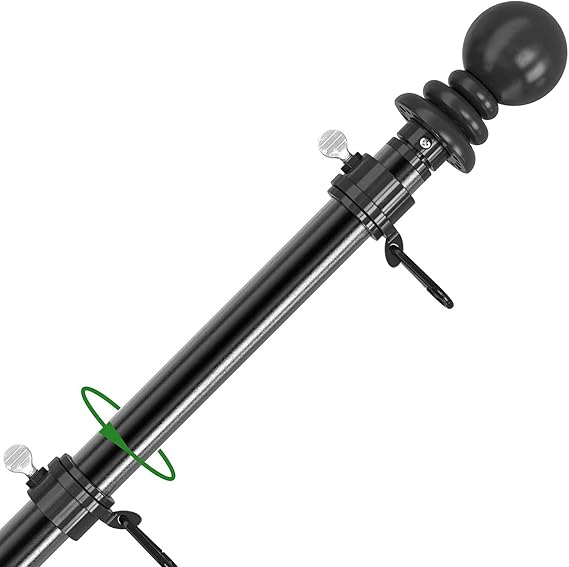 Stainless Steel Flagpole Kit 6FT with Wall Bracket