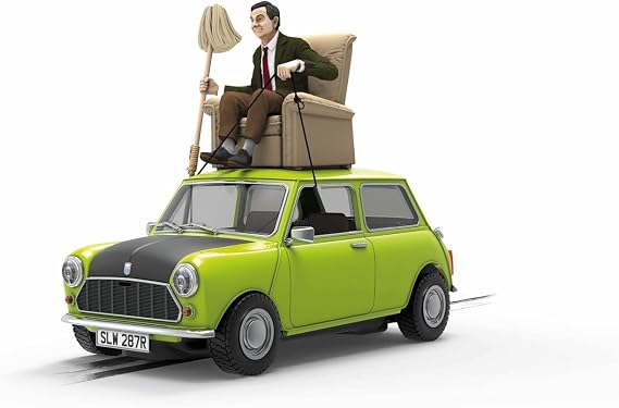 Scalextric Cars - C4334 Mr Bean Mini - Do-It-Yourself - Toy Slot Car for use with Race Tracks and Set - Gift Ideas for Kids and Adults, Scalextric Accessories, Green