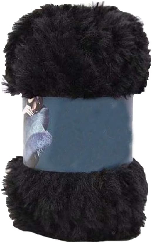 Fur Yarn Hand Knit Yarn Black Fake Fur Yarn for Toys Yarn Art Faux Fur Yarn Soft Fake Fur Bulky Yarn 100g