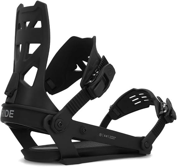 Ride A-8 Mens Snowboard Bindings, M, Black