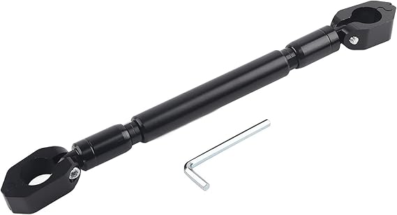 Motorcycle Balance Bar, Aluminum Alloy Motorbike Balance Handlebar Cross Reinforce Lever Accessories for 22mm Universal Motorcycle ATV Motor Bike(Black)