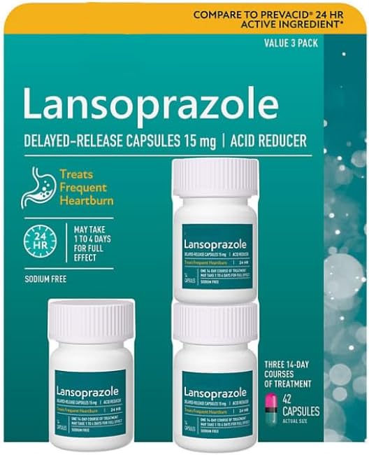 Lansoprazole Delayed Release Capsules, 15 mg - 42 ct