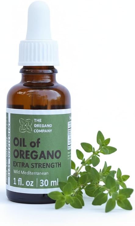 THE OREGANO COMPANY- Oil of Oregano 1 fl. oz 30 ml, Extra Strength, Liquid, Vegan, Vegetarian, Non-GMO, Gluten Free Drops, Seasonal Drops, Natural, Edible Food Grade, Aceite De Oregano