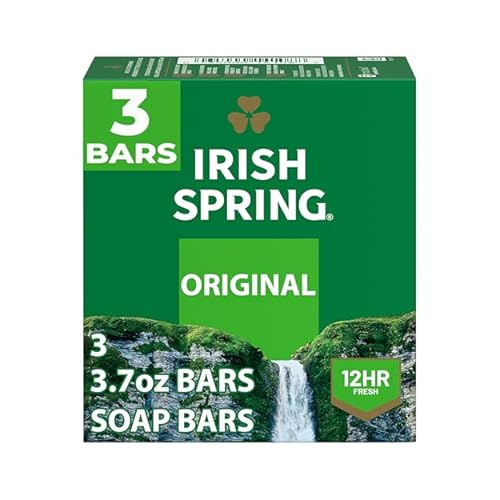 Irish Spring Deodorant Bar Soap, Original, Green Irish Spring, 11.1 Ounce