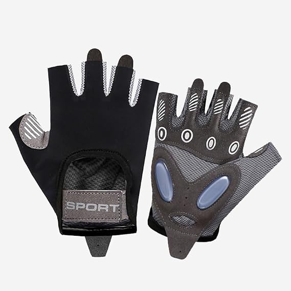 Fitness Sports Gloves, Machine Training Gloves, Anti-Slip Wear, Outdoor Sports Cycling Gloves (Black, M)