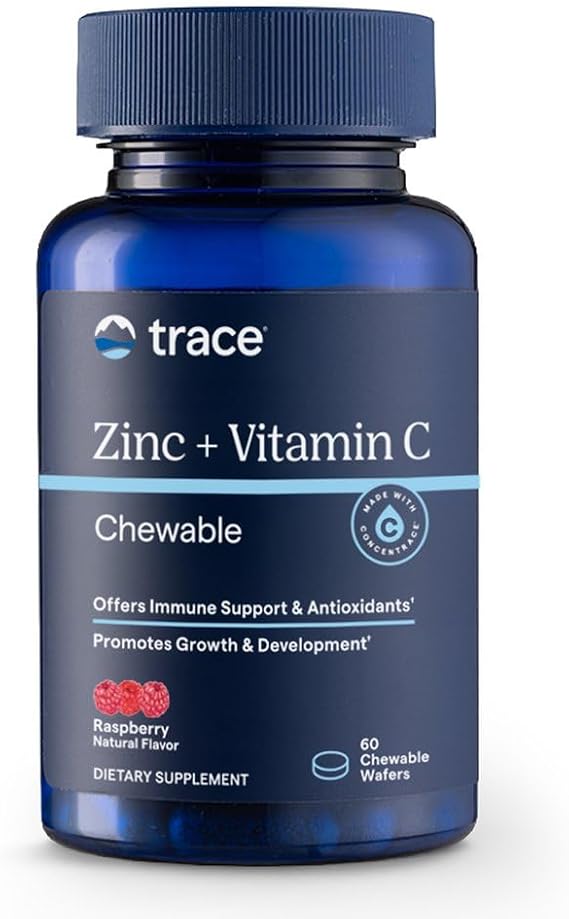Trace Minerals Zinc + Vitamin C Chewable Supplement, 60 CT, Immune Support