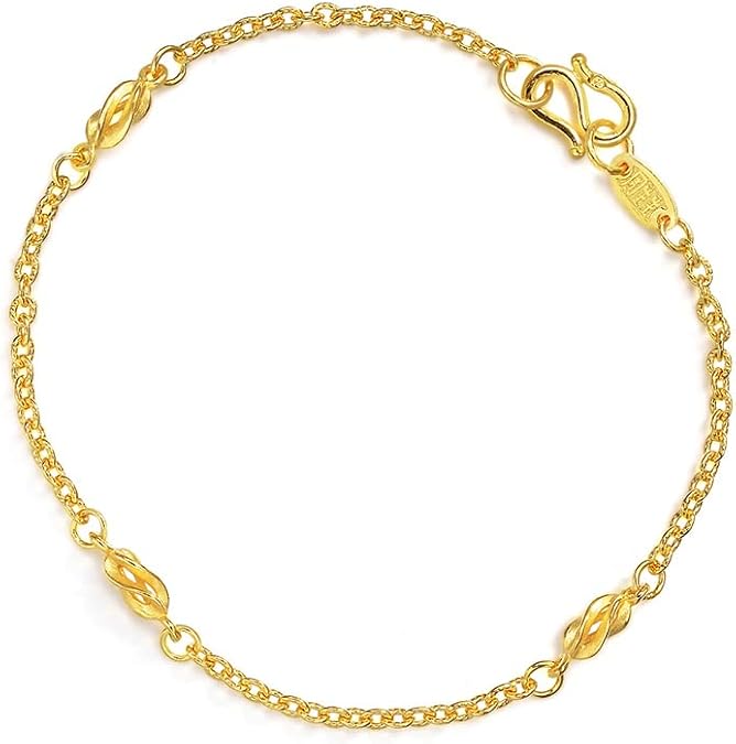 CHOW SANG SANG 999.9 24K Pure Gold Bracelet Price-by-Weight 3.74g