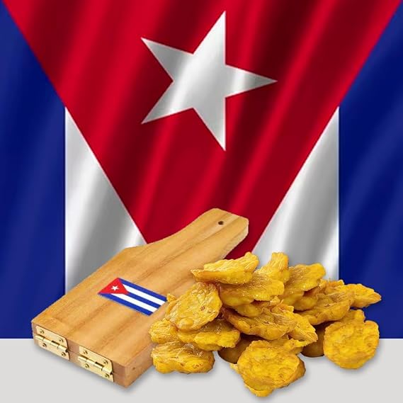 Cuban Tostonera Platano Authentic Plantain Press for Perfect Tostones Traditional Cubano Wooden Design Ideal for Cuba Cooking & Home Kitchen (Medium Size)