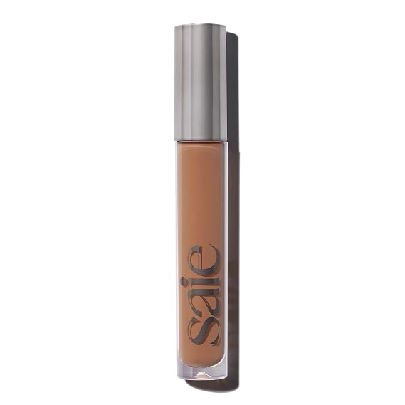 Saie Hydrabeam Under Eye Brightener - Sheer + Hydrating Concealer with Glycerin, Squalane + Cucumber Extract - Brightening Under Eye Concealer + Corrector for Even, Glowing Skin - Shade 7 (0.2 oz)