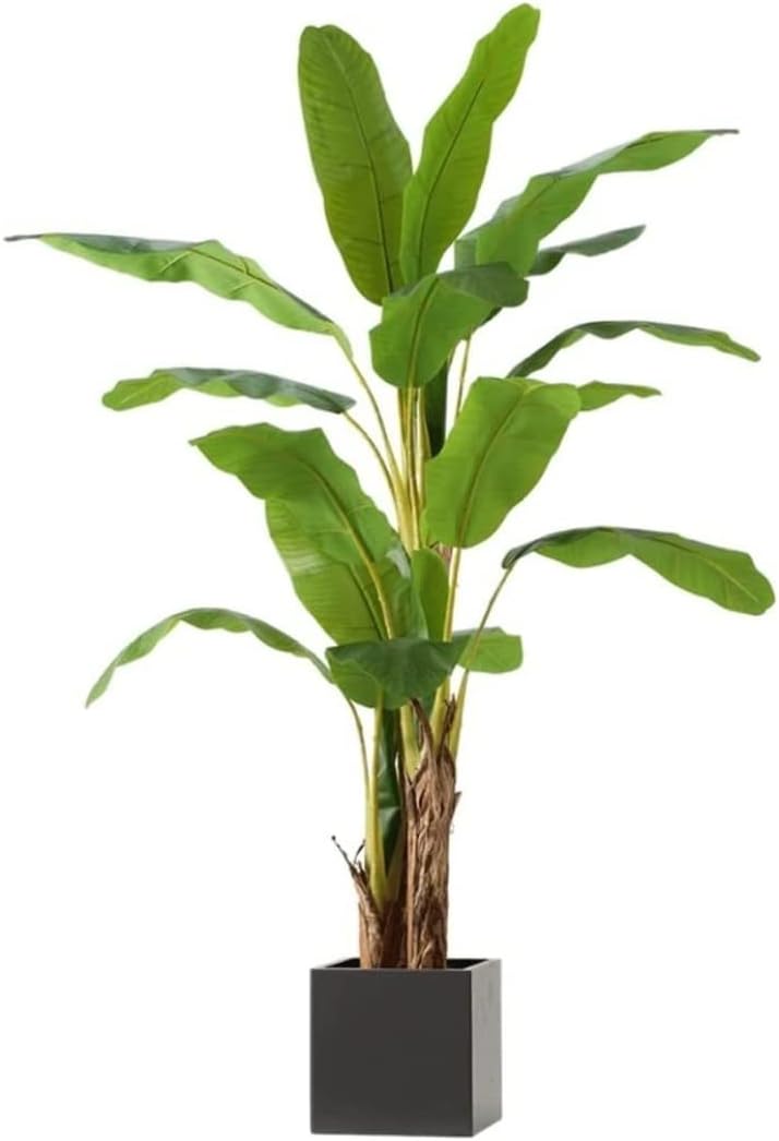 Aartificial Plants Indoor Artificial Green Plant Palm Tree Large Plantain Tree with 17 Leaves Fake Tropical Potted Plant Indoor Decoration Floor Plant,A-170CM
