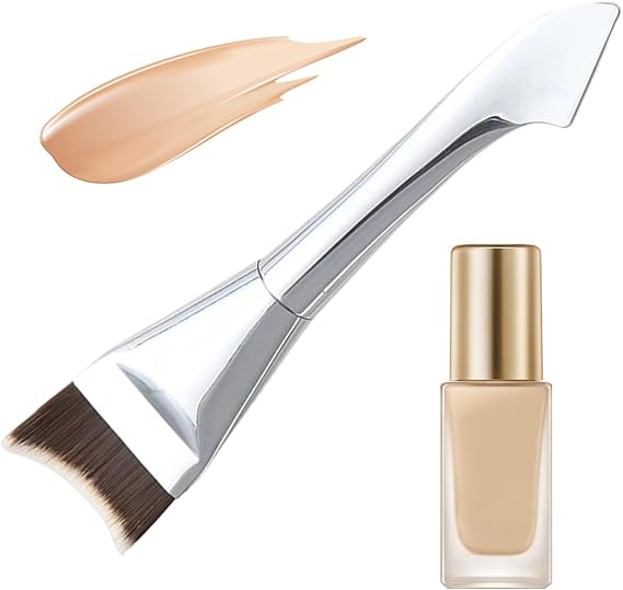Makeup Concealer Brushes - Multipurpose Flat Brush, Liquid Foundation, Soft Texture, Comfortable Handling | Cosmetic Tool for Cheeks, Contours, Under Eyes and Face Applications