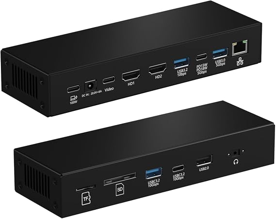 Laptop 15-in-1 USBC Docking Station,100W Charging for Laptop