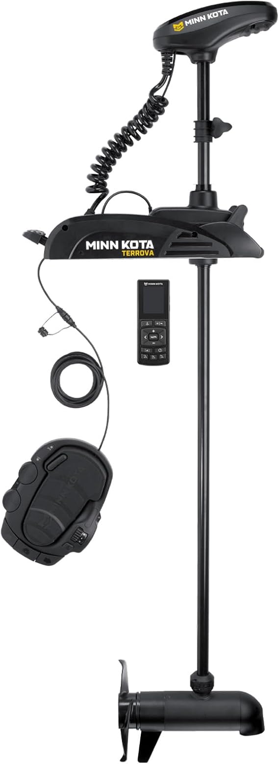 Minn Kota Terrova Bow-Mount Electric Trolling Motor with GPS, Spot-Lock, Dual Spectrum CHIRP Sonar 55 Lb. Thrust, 54 In. Shaft, Freshwater