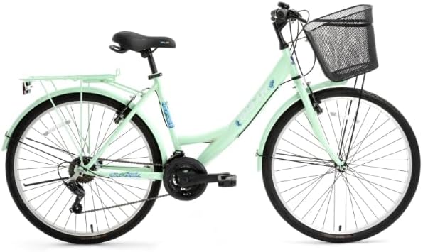 Bisan Lotus 26 Jant Şehir Bisikleti 21 Vites 44 Cm Çelik Kadro V-Fren Mint Yeşili
