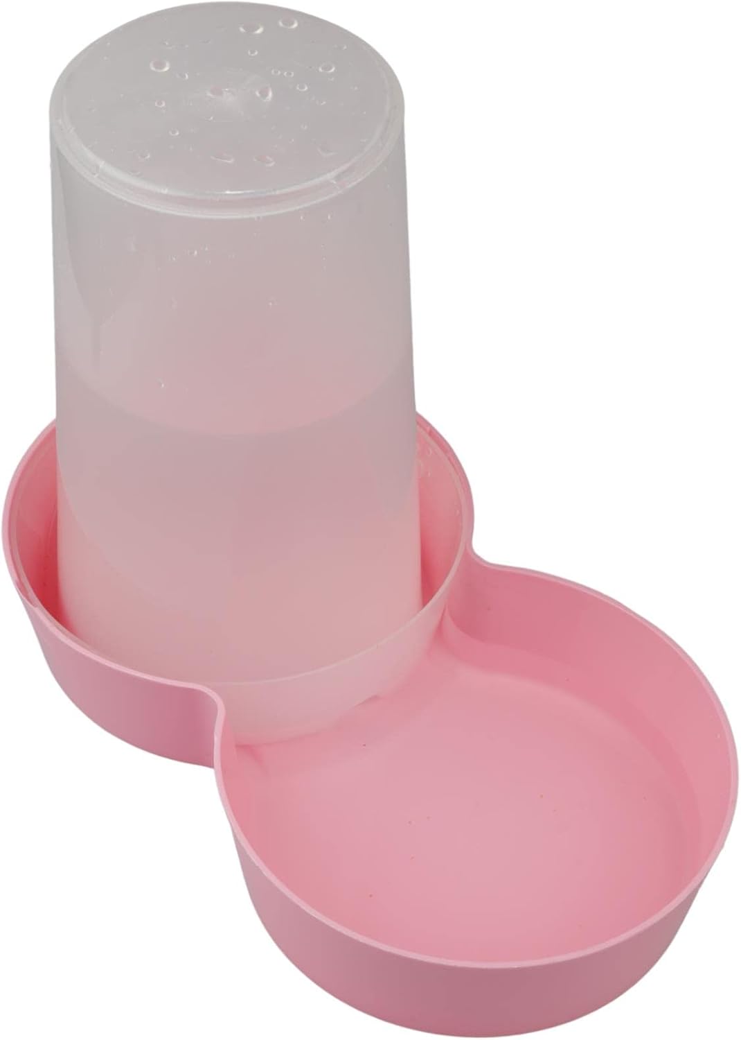 Miapet Hazneli Plastik Kedi-Köpek Mama ve Su Kabı 1,5 Lt Yuvarlak Pembe