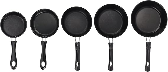Nonstick Frying Pan Skillet, Hard Anodized Nonstick Fry Pan Set and healthe Stone Cookware Chef's Pan, Professional Prevents Stick Spots Resistant Light sm0ke Stainless Steel Omelet Pan(12cm)