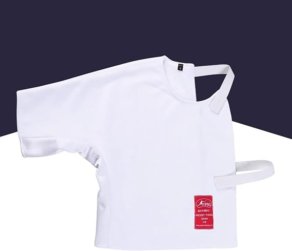350N Fencing Jacket Vest Waistcoat for Foil Epee Saber, Fencing Equipment Protective Suit, Unisex Fencing Uniform(M)