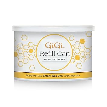 GiGi Hard Wax Beads for Hair Removal, Empty Wax Refill Can for Hard Wax Beads - Professional Wax Warmer Compatible, Reusable & Heat-Resistant Container for Easy Waxing