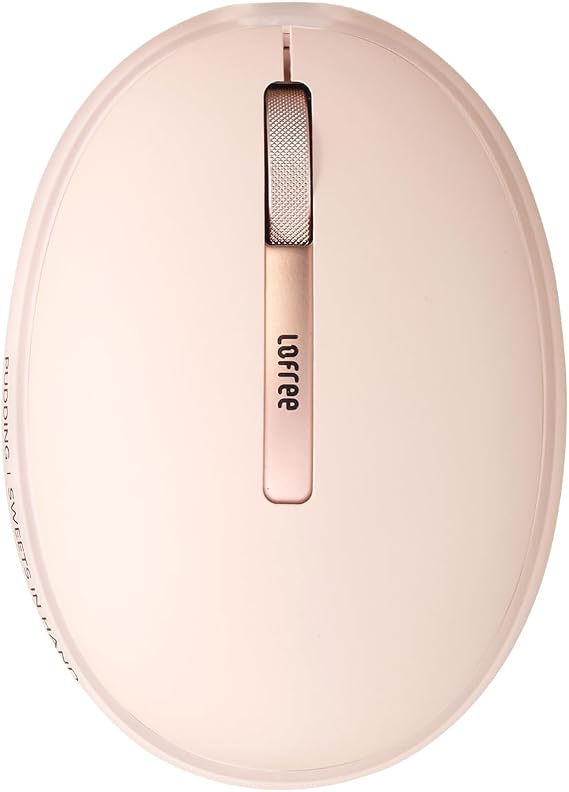 LOFREE Pudding Dual Mode Wireless Mouse with 5 Adjustable DPI Levels, Rechargeable, Office, for Windows, MacOS, iOS, Android, Compatible with PC, Mac, Laptop(Foundation)