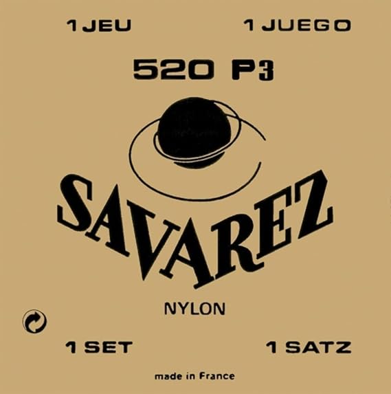 Savarez 655867Traditional Concert 520P3 Classical Guitar String Kit