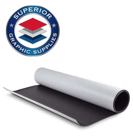 Magnetic Sheet Roll 24" x 30" Flexible Magnet Material, .020mil Thickness, Matte White Finish Cuttable, Printable, Adhesive-Ready for Crafts, Signs and DIY Projects