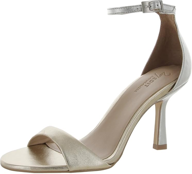 Naturalizer Womens Violette Leather Ankle Strap Heels Gold 9 Medium (B,M)