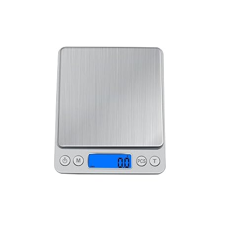 Digital Kitchen Scale Small and Portable Electronic Weighing Scales with LED Backlight Display for Kitchen Food, Coffee, Jewellery,Coffee (Range 0.01-3000g)