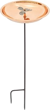 Achla Designs Dogwood Copper Birdbath with Stake
