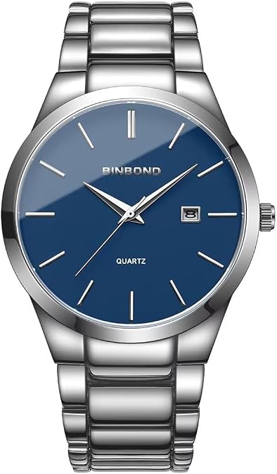 Fashion Watches for Men Calendar Waterproof Quartz Watches for Men Business Casual Stainless Steel Watch