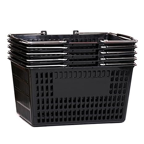 Black Shopping Basket Set of (5)