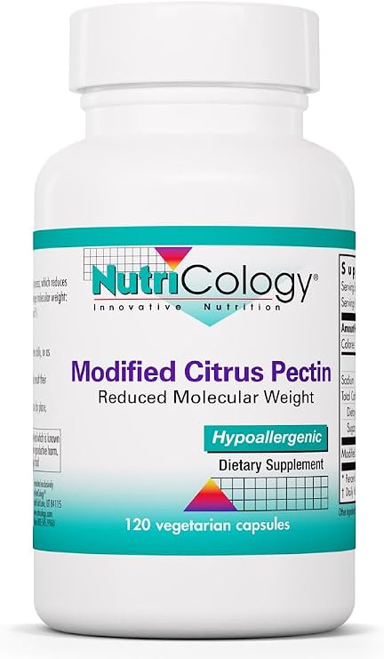 Nutricology Modified Citrus Pectin 1.5 g Detox, 120 Capsules | 1.5 g Modified Citrus Pectin for Gastrointestinal Cleansing and Support, Vegetarian Hypoallergenic Formula