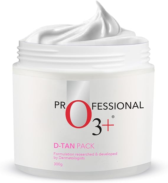 O3+ D-TAN Pack for Instant Tan Removal & Sun Damage Protection Infused with Mint and Eucalyptus Oil Ideal for All Skin Types (300g) | Detan Pack for Tan Removal O3-0115
