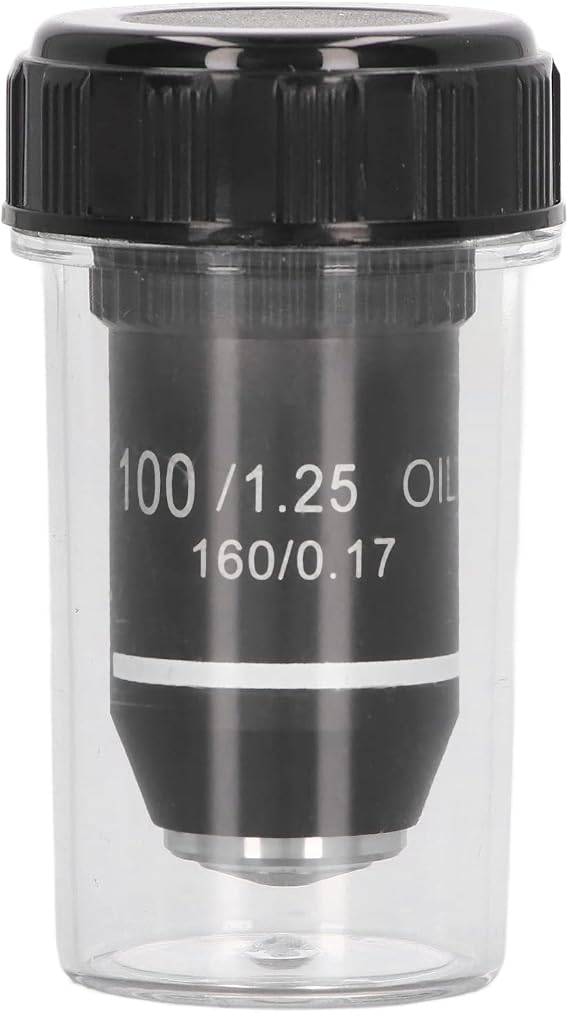 100X Microscope Objective Lens High Power 20.2mm Interface Magnification Lens for Microscope