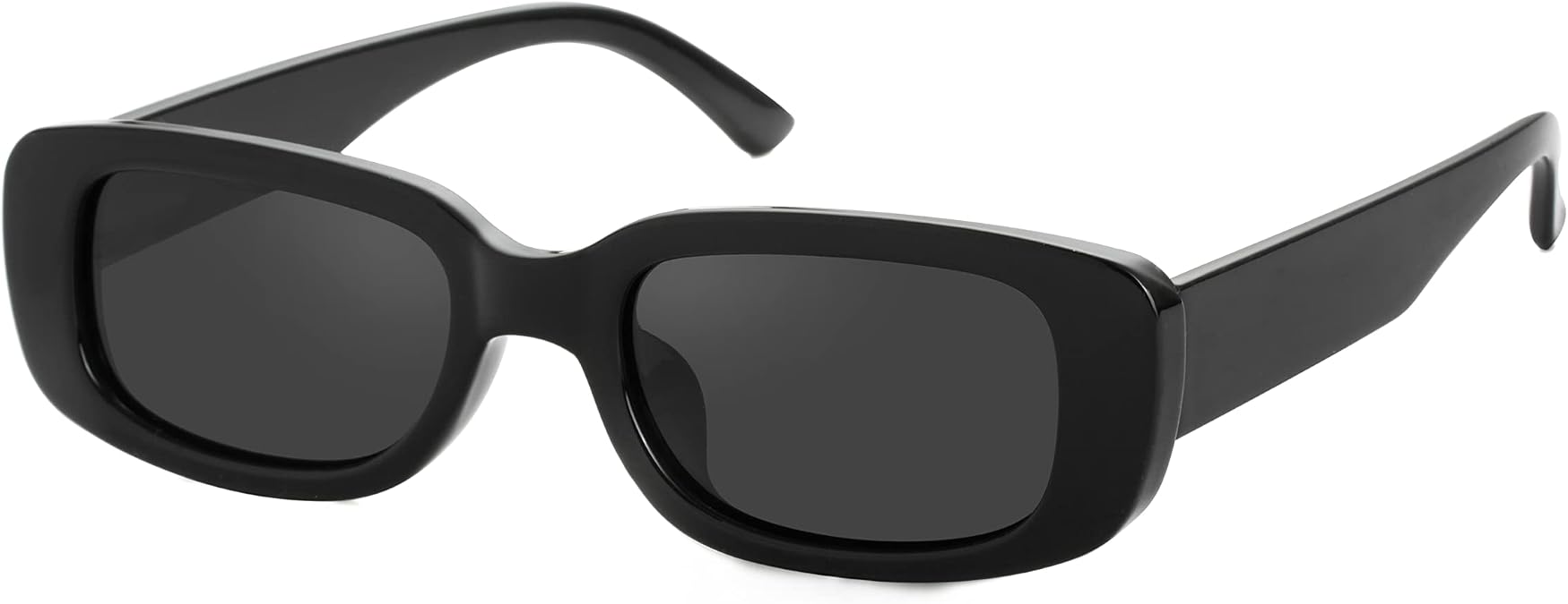 Kursan Small Rectangle Sunglasses for Women Men Thick Frame Plastic Sunnies