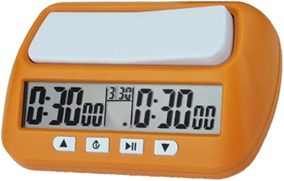 3-in-1 Digital Chess Clock Timer,Chess Timer for Board Games,Professional Chess Timer with Bonus Delay Count Down Up Function(B)