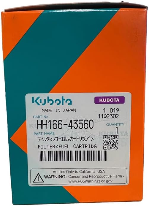 Genuine Kubota Fuel Filter HH166-43560