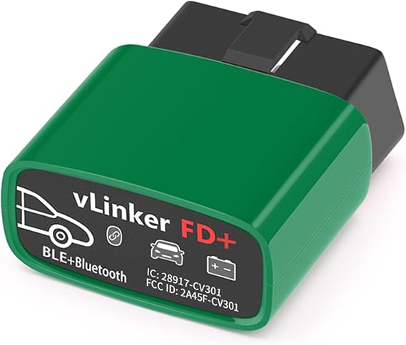 vLinker FD+ OBD2 Bluetooth Scan Tool Diagnostic Code Reader for iOS Android and Windows - Made for Scan Green